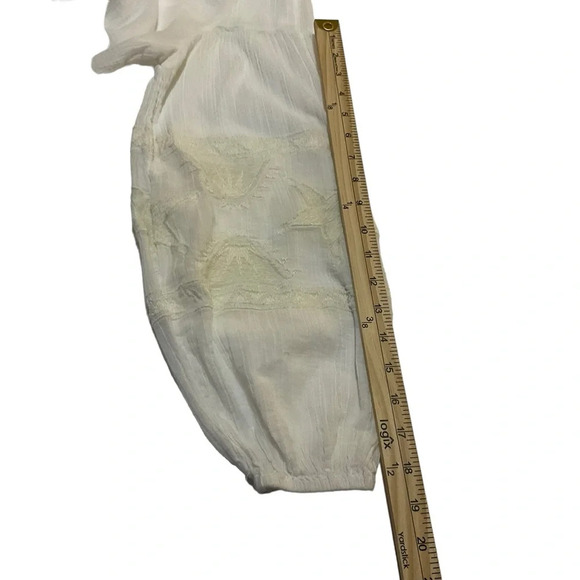 SCOTCH & SODA Embroidered Cotton Peasant Blouse size 1/2 comparable to a medium - Picture 9 of 11